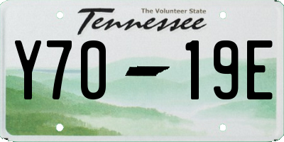 TN license plate Y7019E