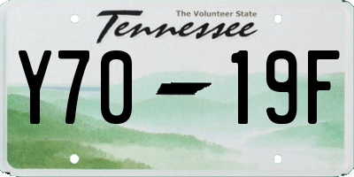 TN license plate Y7019F