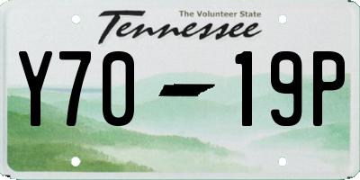 TN license plate Y7019P