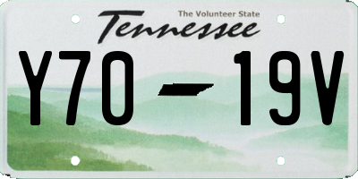 TN license plate Y7019V