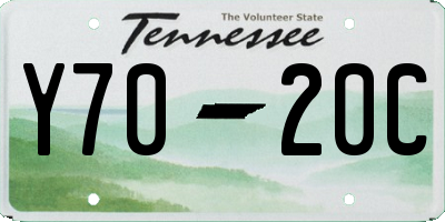 TN license plate Y7020C