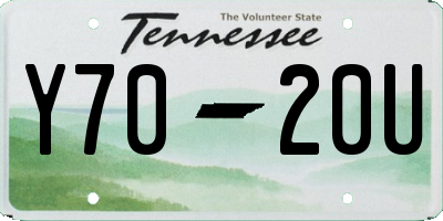 TN license plate Y7020U