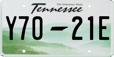 TN license plate Y7021E