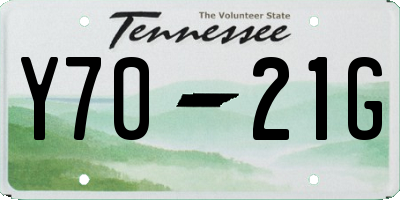 TN license plate Y7021G