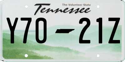 TN license plate Y7021Z