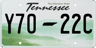 TN license plate Y7022C