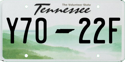 TN license plate Y7022F