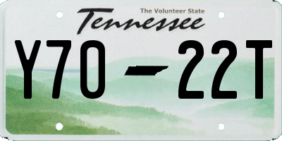 TN license plate Y7022T