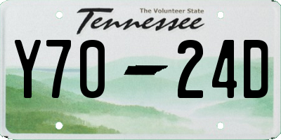 TN license plate Y7024D