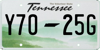 TN license plate Y7025G