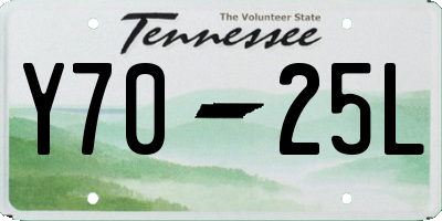 TN license plate Y7025L