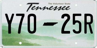 TN license plate Y7025R