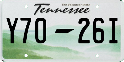 TN license plate Y7026I