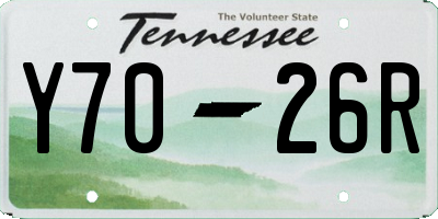 TN license plate Y7026R
