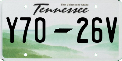 TN license plate Y7026V