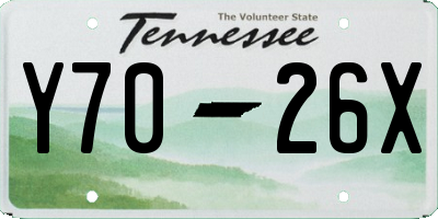 TN license plate Y7026X
