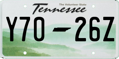 TN license plate Y7026Z