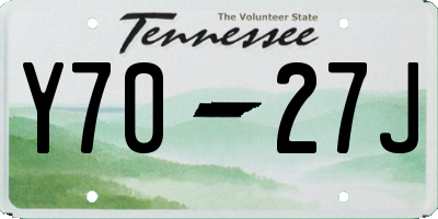 TN license plate Y7027J