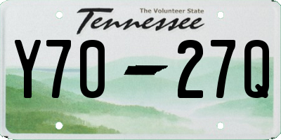 TN license plate Y7027Q