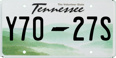 TN license plate Y7027S