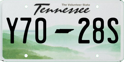 TN license plate Y7028S