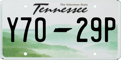 TN license plate Y7029P