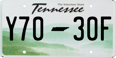 TN license plate Y7030F