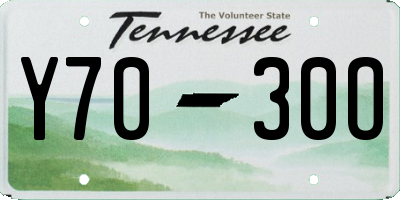 TN license plate Y7030O