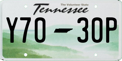 TN license plate Y7030P