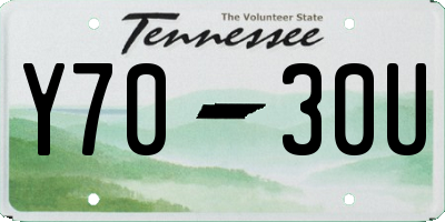 TN license plate Y7030U