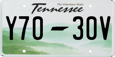 TN license plate Y7030V