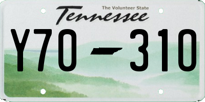 TN license plate Y7031O