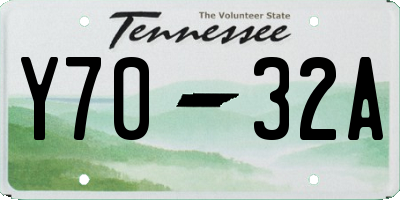 TN license plate Y7032A
