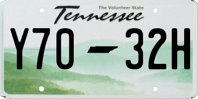 TN license plate Y7032H