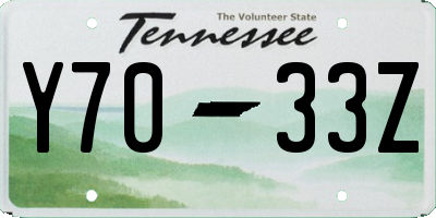 TN license plate Y7033Z