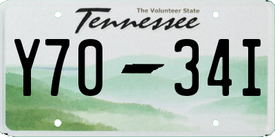 TN license plate Y7034I