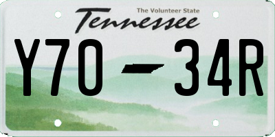 TN license plate Y7034R