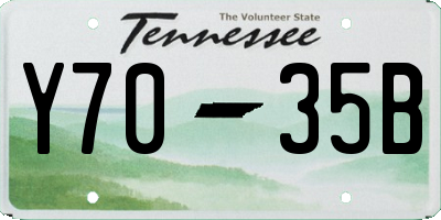 TN license plate Y7035B