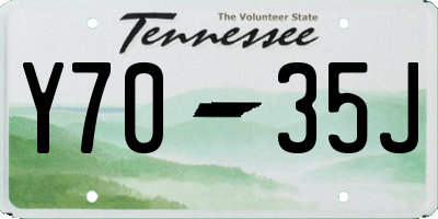 TN license plate Y7035J