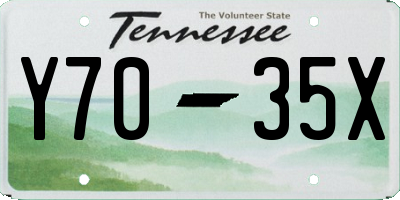 TN license plate Y7035X