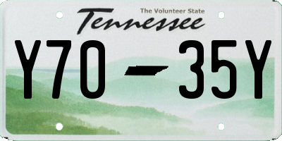 TN license plate Y7035Y