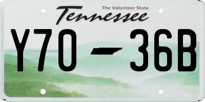 TN license plate Y7036B
