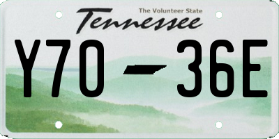 TN license plate Y7036E