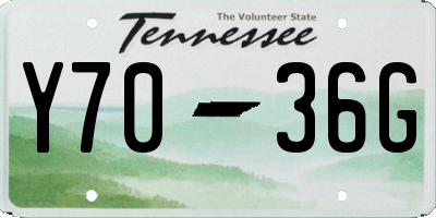 TN license plate Y7036G