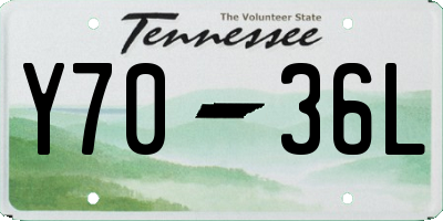 TN license plate Y7036L