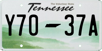 TN license plate Y7037A