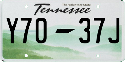 TN license plate Y7037J