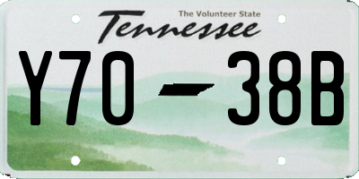 TN license plate Y7038B