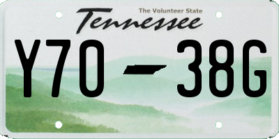 TN license plate Y7038G