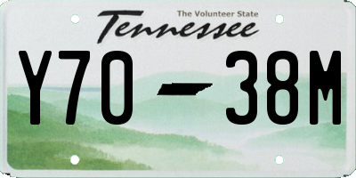 TN license plate Y7038M